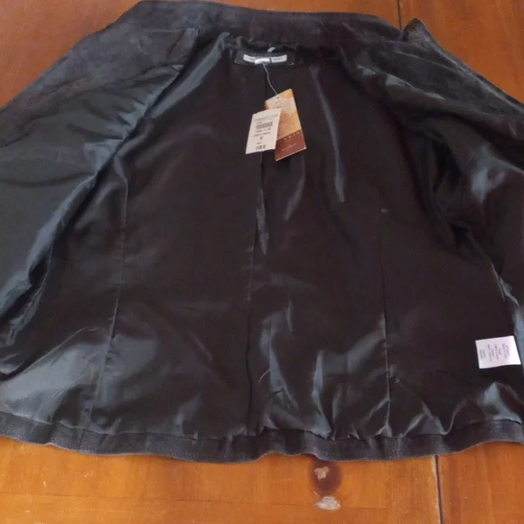 Nwt Coldwater Creek Suede Jacket in Rich Brown Womans Medium - Picture 4 of 14